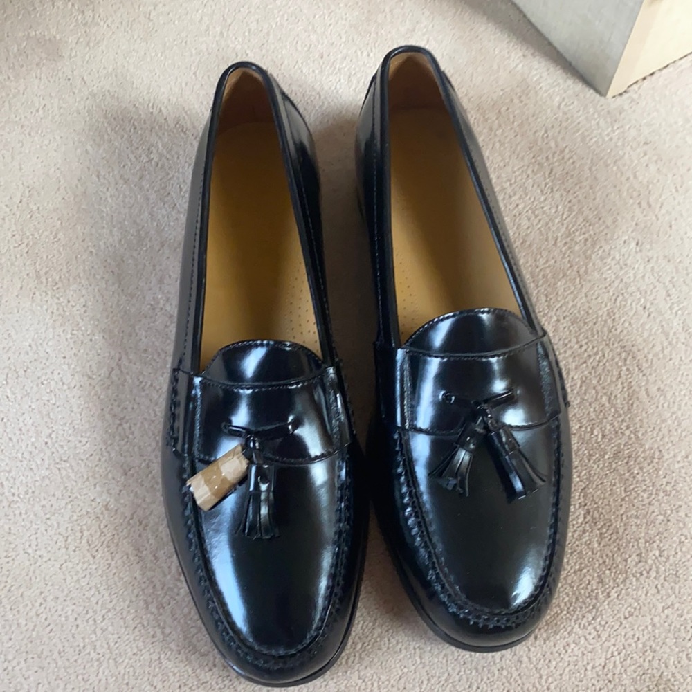 Cole Haan black tassel loafers
